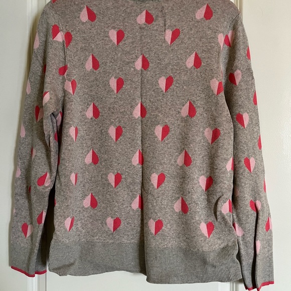 Grey with pink hearts cotton sweater - Picture 5 of 5